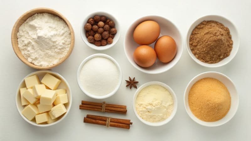 Baking Ingredients and Pan Coatings A chart showing different baking ingredients