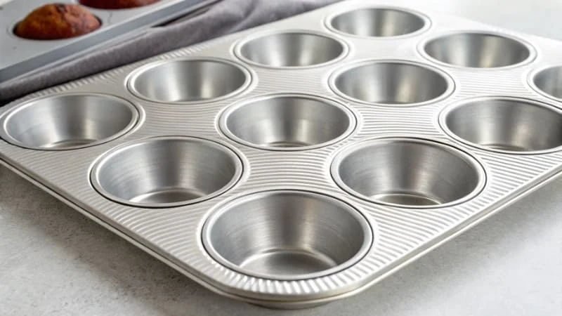 Aluminized Steel Baking Pan alt text of a heavy-duty aluminized steel bread pan
