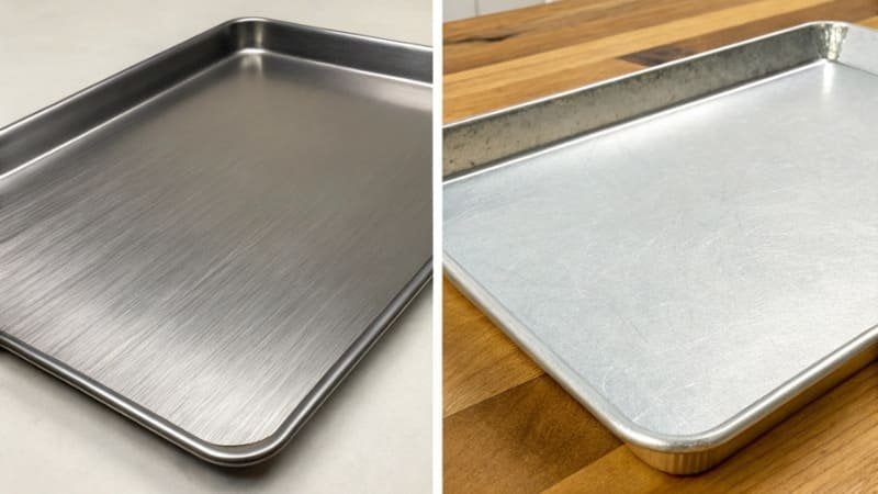 Different types of baking sheet materials