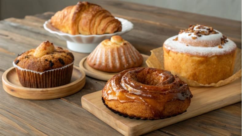 Various baked products and pan requirements Different baked goods requiring specific coatings