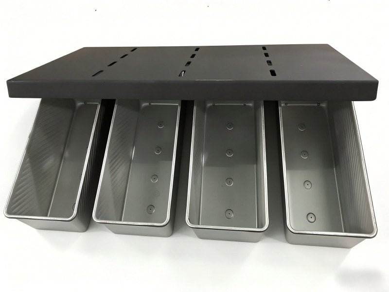 4-Cavity Loaf Pan with Lids