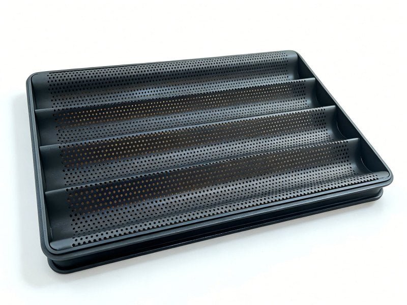 4-Cavity Perforated French Baguette Pan