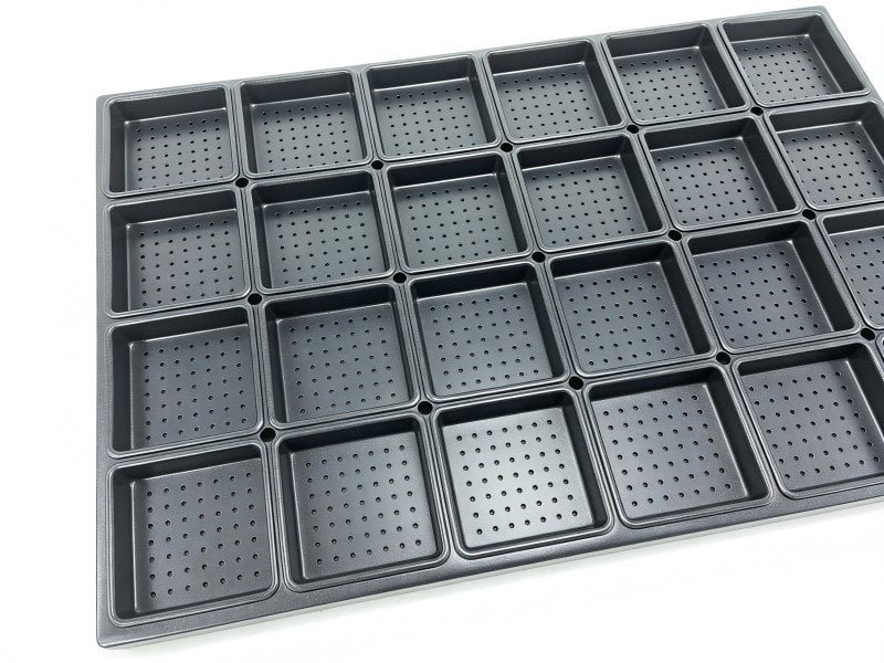 24-Tin Square Bread Pan Perforated