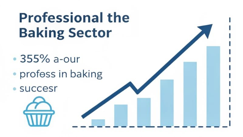 A chart showing steady growth in the professional baking sector