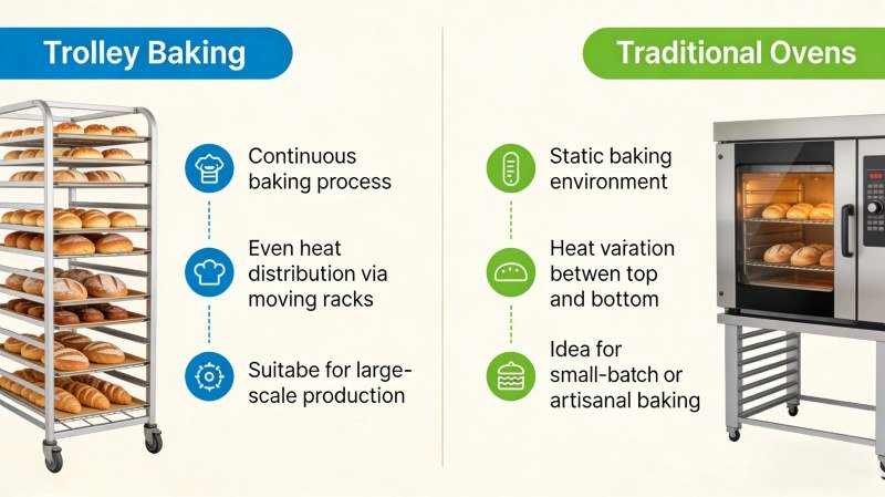 Trolley Baking vs. Traditional Ovens: Which Wins for Your Business?
