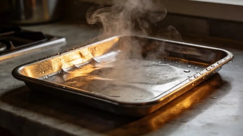 temperature shock on baking pan
